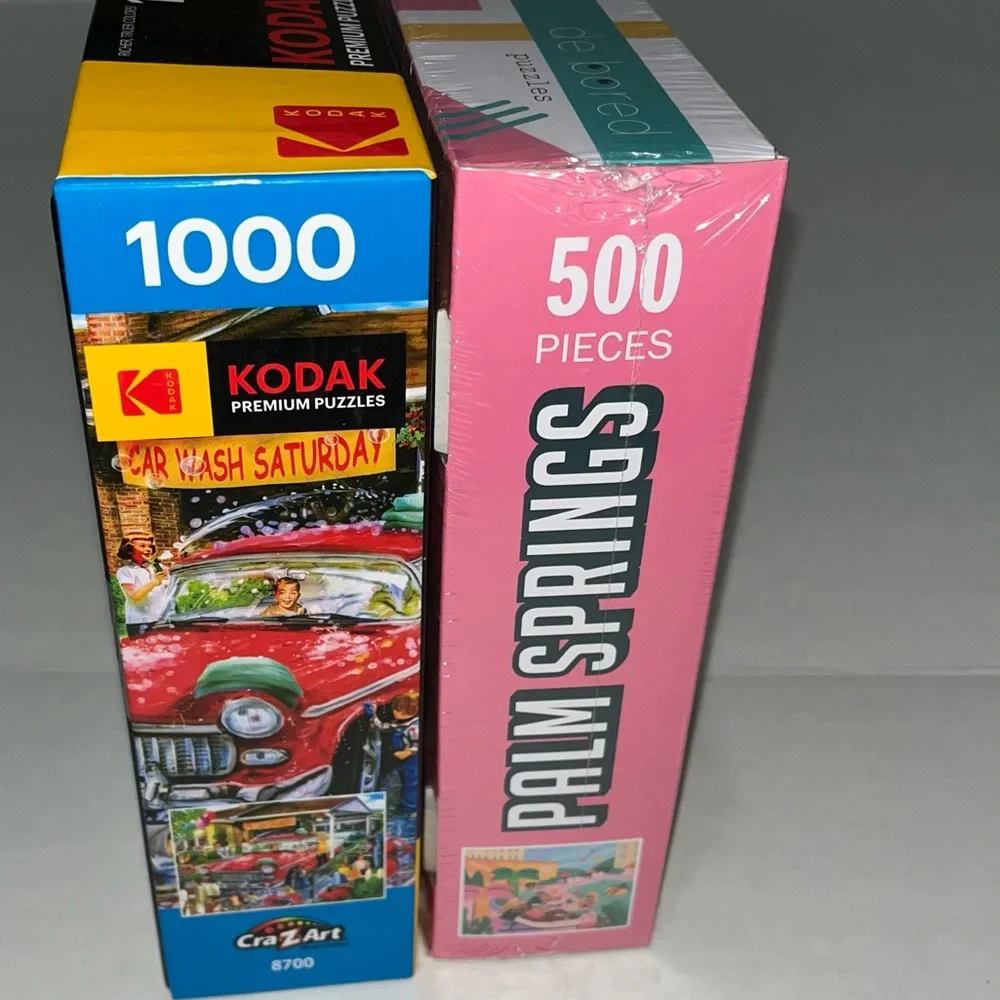Kodak 1000 Piece Car Wash Saturday and de bored 500 Piece Palm Springs‎ Puzzles
